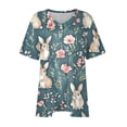 thumbnail image 4 of Camisas de Manga Larga para las Mujeres Cuello Redondo Impreso de Ajuste Suelto, Top de Moda de Verano Sexy para el Uso Diario, 4 of 6