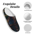 thumbnail image 5 of Daiia Garden Meditating Weasel Print Women’s Fuzzy Slippers Memory Foam Lightweight House Shoes Cozy Loafer Flannel House Shoes-37/38, 5 of 7