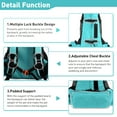 thumbnail image 7 of Duuclume Dog Hiking Backpack Carrier, Hands-Free Dog Travel Bags with Storage & Reflective Strips (Green,L), 7 of 7