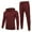 Wine Red, variant on Coshow Men's 2 Piece Hoodie Sportswear Long Sleeve Casual Set Jogger Sports Set