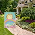 thumbnail image 2 of Yayeee Garden Flag 28" x 40" Double Sided Outdoor Yard Lawn Holiday Decorations, Retro Blue Rainbow, 2 of 6