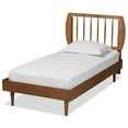 thumbnail image 1 of Baxton Studio Chiyo Noyer Brun Fini Bois Simple Size Platform Bed, 1 of 9