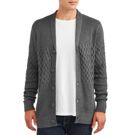 George - George Men's and Big Men's Cardigan Knit Sweater, up to Size ...