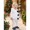 thumbnail image 5 of RUINIXCW Newborn Baby Christmas Costume Infant Baby Girl Boy Christmas Outfit Fall Winter Fleece Romper Sleeveless Hooded Zipper Xmas Cosplay Clothes, 5 of 9