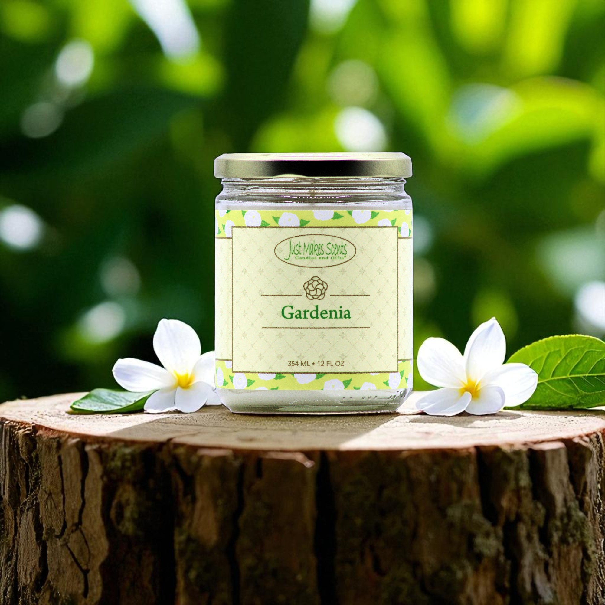 Gardenia Salsa Jar Candle 12oz -Just Makes Scents Candles & Gifts