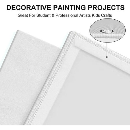 Artkey Canvas Panels 8x10 inch 12-Pack, Acid-Free 100% Cotton for Painting for Adult