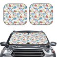 thumbnail image 2 of Fotbe Stamp 2-Piece Car Windshield Sun Shade | Sun Blocker for Car Windshield | Foldable Automotive Interior Accessories for Sun Protection-Small, 2 of 7
