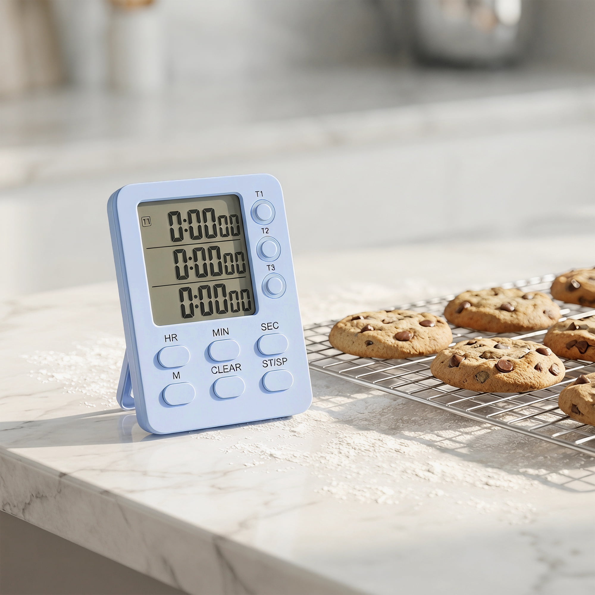 Unique Bargains Portable Kitchen Timer with Loud Alarm and Magnetic Backing Blue