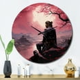 thumbnail image 3 of Designart "Samurais Resolve Asian Painting VII" Asian Oversized Wall Clock, 3 of 5