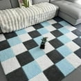thumbnail image 4 of 4/12pcs Plush Puzzle Foam Floor Mat Soft Fluffy Interlocking Square Foam Tiles Area Rugs Carpet for Parlor Bedroom Decoration, 4 of 10