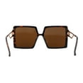 thumbnail image 4 of Womens Chic Designer Fashion Luxury Oversize Sunglasses Tortoise Brown, 4 of 4
