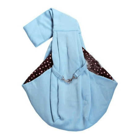 CNKOO Hands-free Reversible Small Dog Cat Sling Carrier Bag Travel Tote Soft Comfortable Puppy Kitty Rabbit Double-sided Pouch Shoulder Carry Tote Handbag Blue