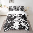 thumbnail image 2 of YST 7Pcs Cowhide Comforter Sets Queen Size, Black And White Cow Print Pattern Comforter Set Bed In A Bag(1 Comforter, 1 Flat Sheet 1 Fitted Sheet 2 Pillowcases And 2 Throw Pillow Covers), 2 of 4