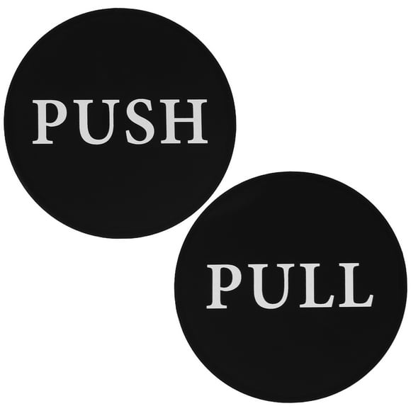 Shisuyan 2pcs Acrylic Door Signs for Glass Doors Push Pull Signage for Office and Home Business with Chinese Character Warning and Directional Indicators