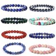 thumbnail image 4 of Jumpingount unisex de cuentas de piedra natural de moda artesanía fina pulseras fáciles de usar para mujeres Ropa, zapatos y accesorios Miscelánea Hematites, 4 of 6