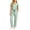 A Mint Green, variant on Lounge Set Summer Casual Oversized Shirts Women's Summer V-Neck Color Blocked Pocket Top Drawstring Pants Protective Suit Set Army Green Xl