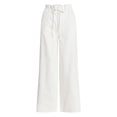 thumbnail image 5 of Scoop Women's Paperbag Waist Wide Leg Cotton Pants, Regular, Short and Long Inseams, Sizes XS-XXL, 5 of 6