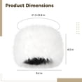 thumbnail image 4 of Women's Faux Fur Winter Hat, Russian Style Warm Headwear, Plush Bucket Cap for Cold Weather, 21.3-22.8 in Head Circumference, 4 of 5