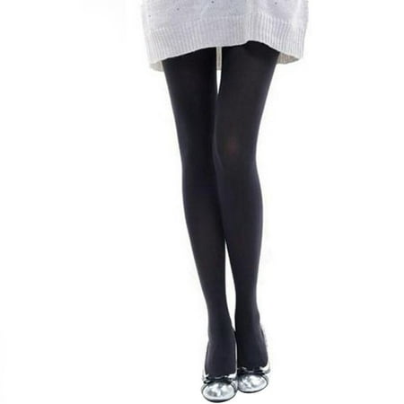 

Women Winter Thick Warm Lined Thermal Stretchy Pantyhose Tights Elastic Leggings (Black)