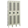 thumbnail image 1 of Hallowell U3888-1HV-A-PT Hallowell Heavy-Duty Ventilated - HDV - Locker, 54 in. W x 18 in. D x 78 in. H, 729 Parchment, Single Tier, 3-Wide, Assembled, 1 of 1