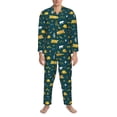 thumbnail image 3 of Naloa Camping Men’s Pajamas Set - Long Sleeve Button Down Sleep Shirt and Pajama Bottoms Sleepwear Set-X-Large, 3 of 7