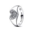 thumbnail image 1 of New 925 Sterling Silver Rings Stackable Infinite Heart Flower Crown For Women Original Silver 925 Wedding Ring Jewelry Gift B1583 6, 1 of 6