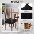 thumbnail image 2 of Juego de 6 Fundas para Asiento de Silla de Comedor SearchI Jacquard Negro, 2 of 8