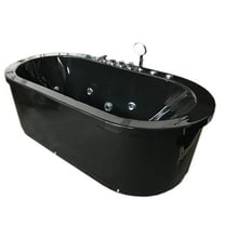 Whirlpool Freestanding Bathtub black 16 jets – Cancun