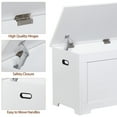 thumbnail image 2 of LINJH Storage Chest 39" Wooden Bench Toy Box with Flip-top Lid & 2 Safety Hinge White, 2 of 24