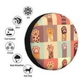 thumbnail image 6 of DouZhe Waterproof Spare Tire Cover, Cute Pet Paw Cat Footprint Prints Adjustable Wheel Covers Fit for Jeep Trailer RV SUV Car, 16 inch, 6 of 7