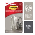 thumbnail image 4 of Command Medium Hook Damage Free Adhesive 1 Hook 2 Strips Brushed Nickel, 4-Pack, 4 of 10