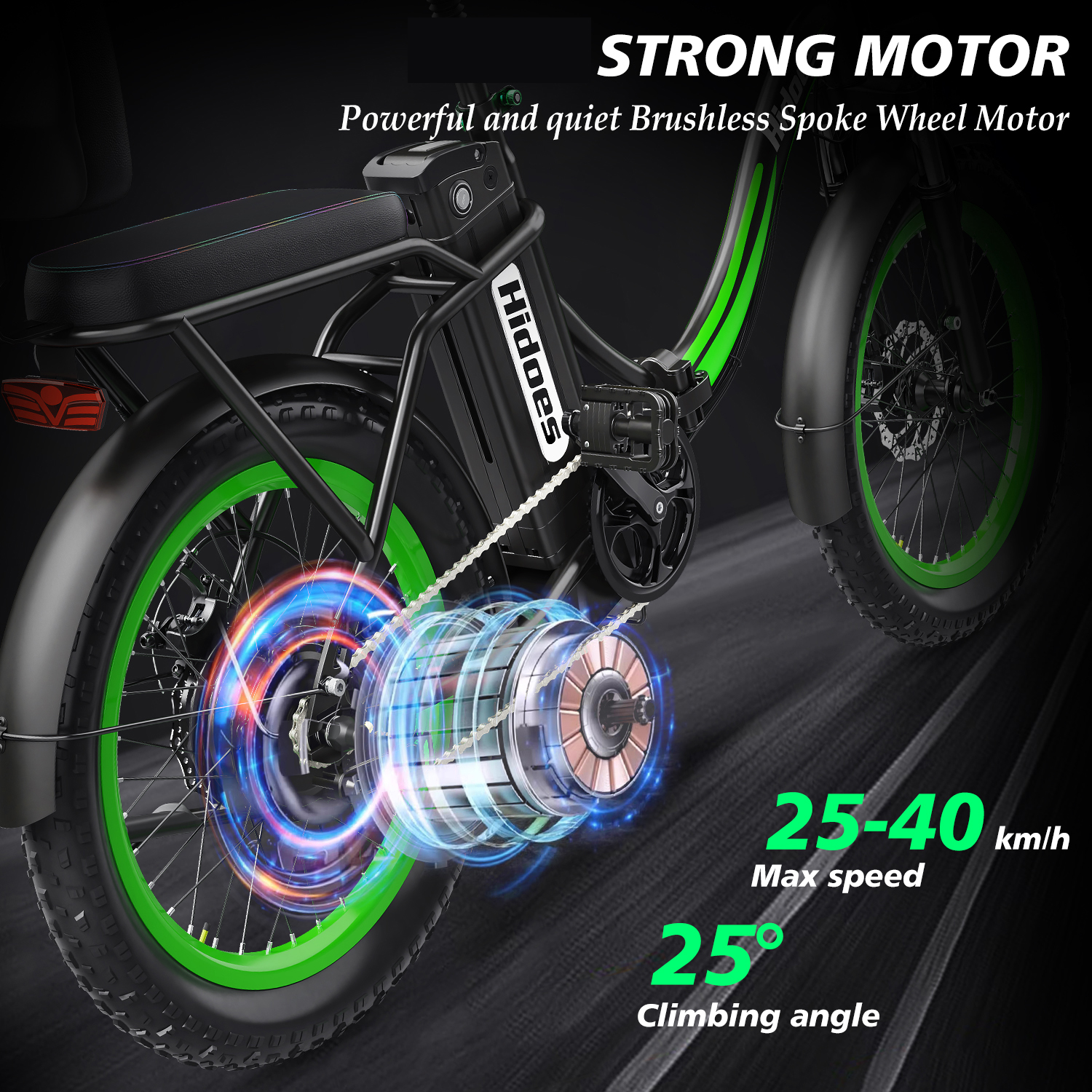 Electric Bike Folding 20" Fat Tire 25MPH 25Mile, 12Ah Hill Mountain Electric Fat Tire Snow Beach Ebike Range up to 20-40 Miles, Dual Disc Brakes & Shocking Proof for Adults Teens Kids