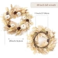 thumbnail image 2 of MISSPIN Couronnes d'Automne de 20 Pouces pour Porte d'Entrée, Couronne de Récolte de l'Action de Grâce, Décorations de Style Ferme pour Maison, Porche, Mur, Fenêtre, Automne pour Intérieur Extérieur (Boho), 2 of 8