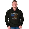 thumbnail image 4 of Wyoming Born and Bred Western Cowboy Men's Big & Tall Graphic Hoodie Brisco Brands 2X, 4 of 5