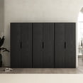 thumbnail image 2 of Rivington Modern Bookcase Cabinet in Black (5-Shelf) - Set of 3, 2 of 12