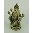 thumbnail image 2 of Exquisite Hindu Deity Ganesha: Elephant God on Lotus Flower Resin Statue - Spiritual Home Decor Figurine of Wisdom, Intellect, and Blessings - 7 Inches High, 2 of 4