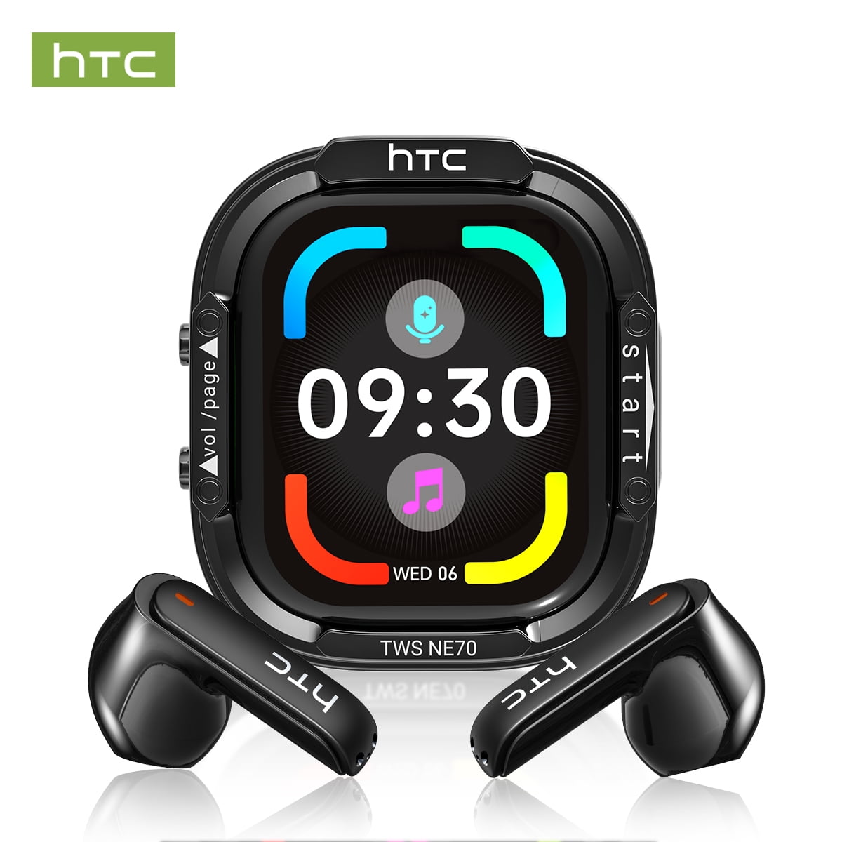 HTC NE70 AI Traslation Earbuds Real Time in Multiple Languages Translator Earbuds with Audio and Video Calls