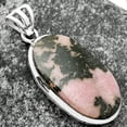 thumbnail image 2 of Natural Rhodonite 925 Sterling Silver Pendant Jewelry P-1002 SDP111168, 2 of 5