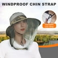 thumbnail image 5 of AYAMAYA Mosquito Heat Net Sun Hat with Neck Flap, UPF 50+ Wide Brim Safari Bucket Cap for Outdoor Fishing Hiking Camping Gardening, Camouflage Green, 5 of 8
