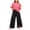 Black, variant on Women's Long Tiered Ruffled Tulle Pants High Waist Stripe Print Layered Ruffle Tulle Lace Patchwork Colorful Boho Trouser (Black M)