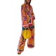 thumbnail image 2 of VISgogo, ropa de moda para mujer, traje de 2 uds, camisa con botones y solapa de manga larga con estampado geométrico abstracto + Pantalones sueltos con cintura elástica VISgogo moda, 2 of 9
