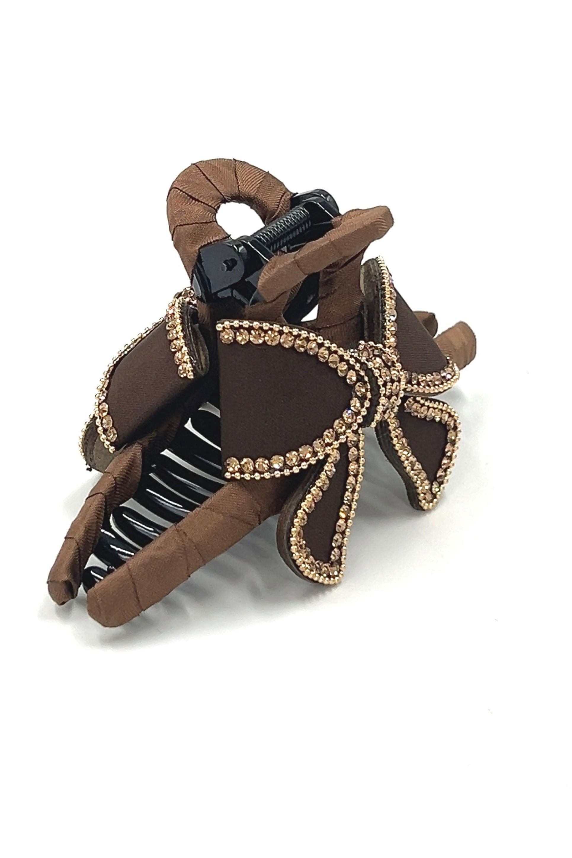Chestnut Double Bow Hair Jaw