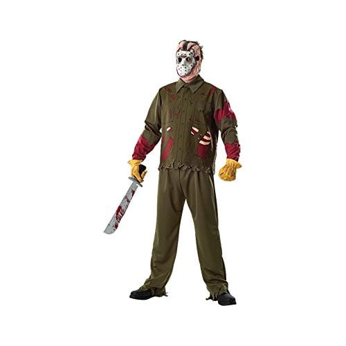 Friday The 13th Jason Voorhees Deluxe Adult Costume Walmart Com Walmart Com