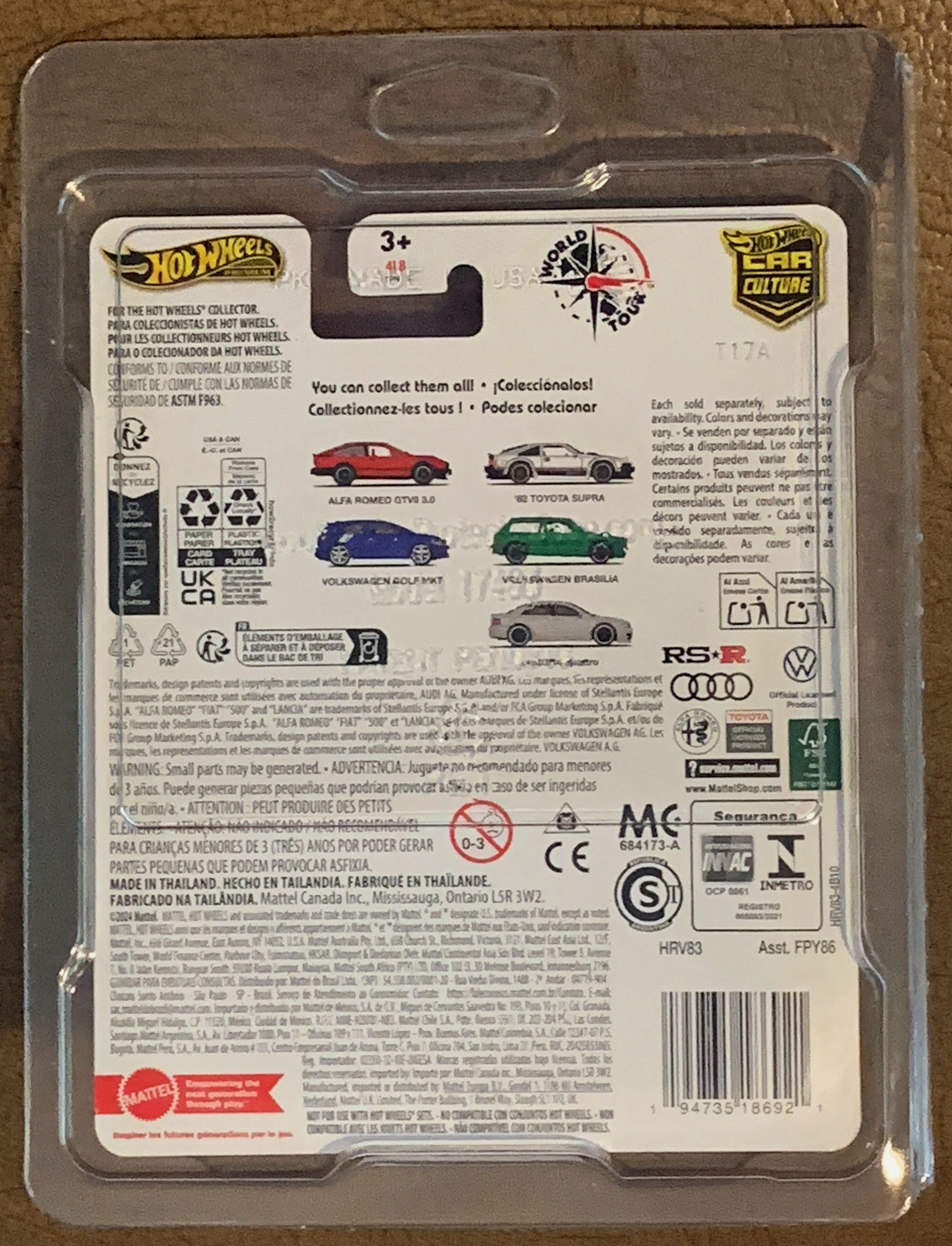 Hot Wheels Premium Car Culture 2024 World Tour - Alfa Romeo GTV6 3.0 - 0/5 Chase Black