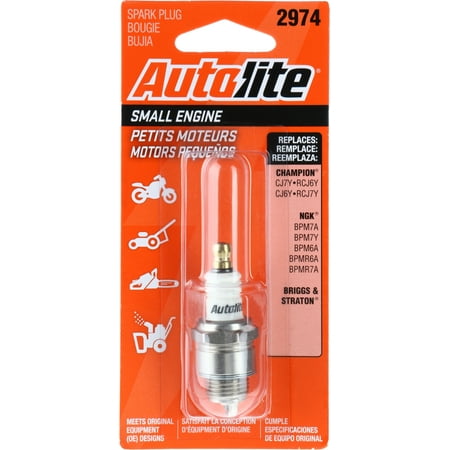 Autolite Small Engine Spark Plug, 2974 for Select Chainsaws, Trimmers, Weed Eaters and Other Lawn and Garden Equipment