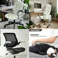 thumbnail image 2 of FKELYI Green Leaf Print Office Chair Cover Swivel Chair Protector Cover with 2 Pcs Armrest Covers Anti-Dust Washable Breathable Gaming Chair Slipcover, Large, 2 of 6