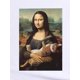 thumbnail image 4 of Camiseta Para Mujer De Verano Cuello RedondoChic Mona Lisa & Kitten Print T-Shirt for Women - Casual Round Neck, Short Sleeve Top, Breathable Polyester, Machine Washable - Perfect for Spring/Summer/, 4 of 8
