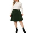 thumbnail image 2 of Agnes Orinda Women's Plus Size Button Decor Elastic Waist A Line Skirt, 2 of 6