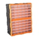 thumbnail image 3 of Organizador de piezas de 60 cajones, caja de clasificación de almacenamiento de herramientas, clavos, 60 rejillas, armario artesanal multifuncional, Naranja, 3 of 9
