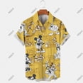 thumbnail image 1 of Disney Men's Hawaiian Shirt Short Sleeve Button Cartoon Pattern Mickey Mouse Mickey Print Casual Beach Hawaiian Shirt Plus Size4XL Gao Jinjia LED, 1 of 2